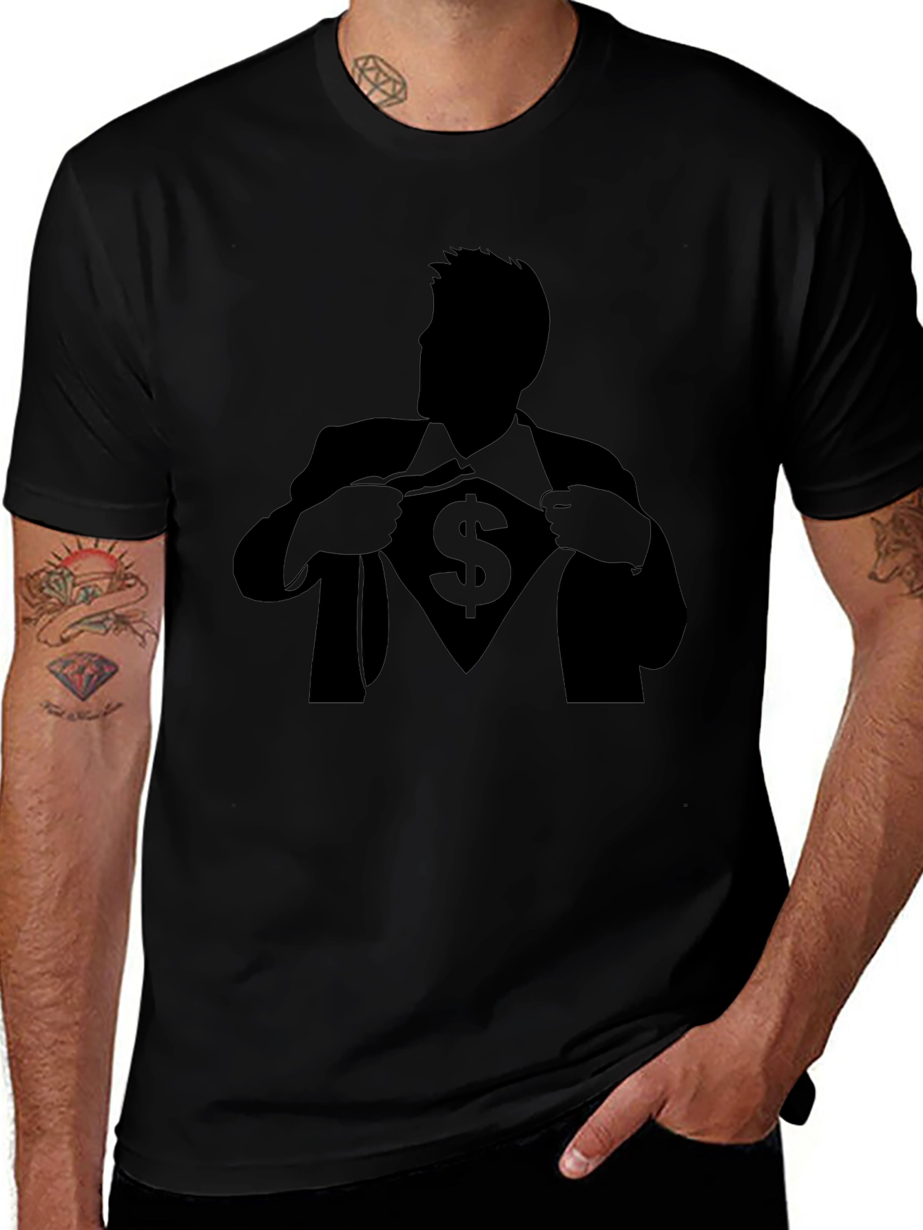 Super Money Man Black T-Shirt