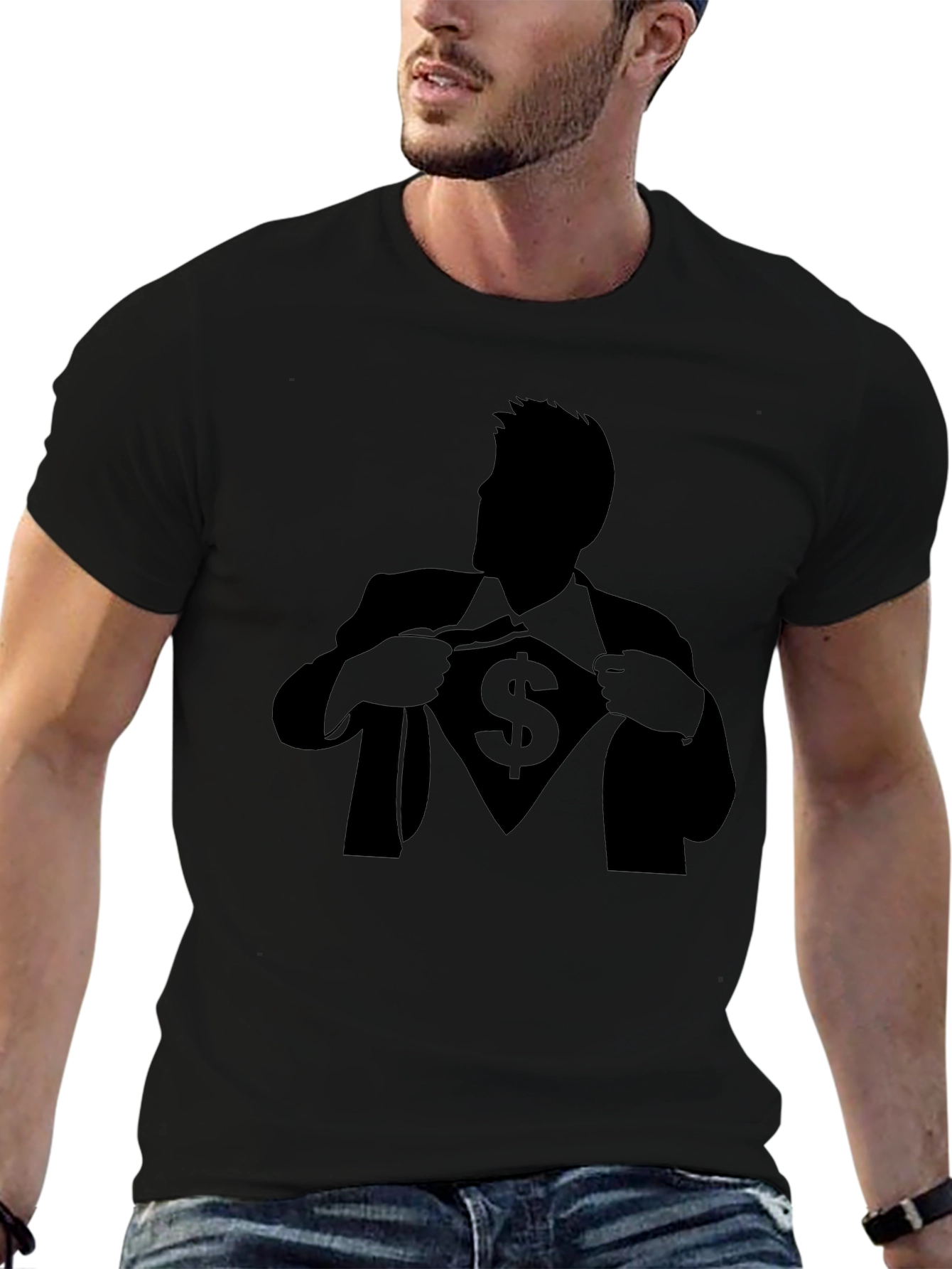 Super Money Man Black T-Shirt