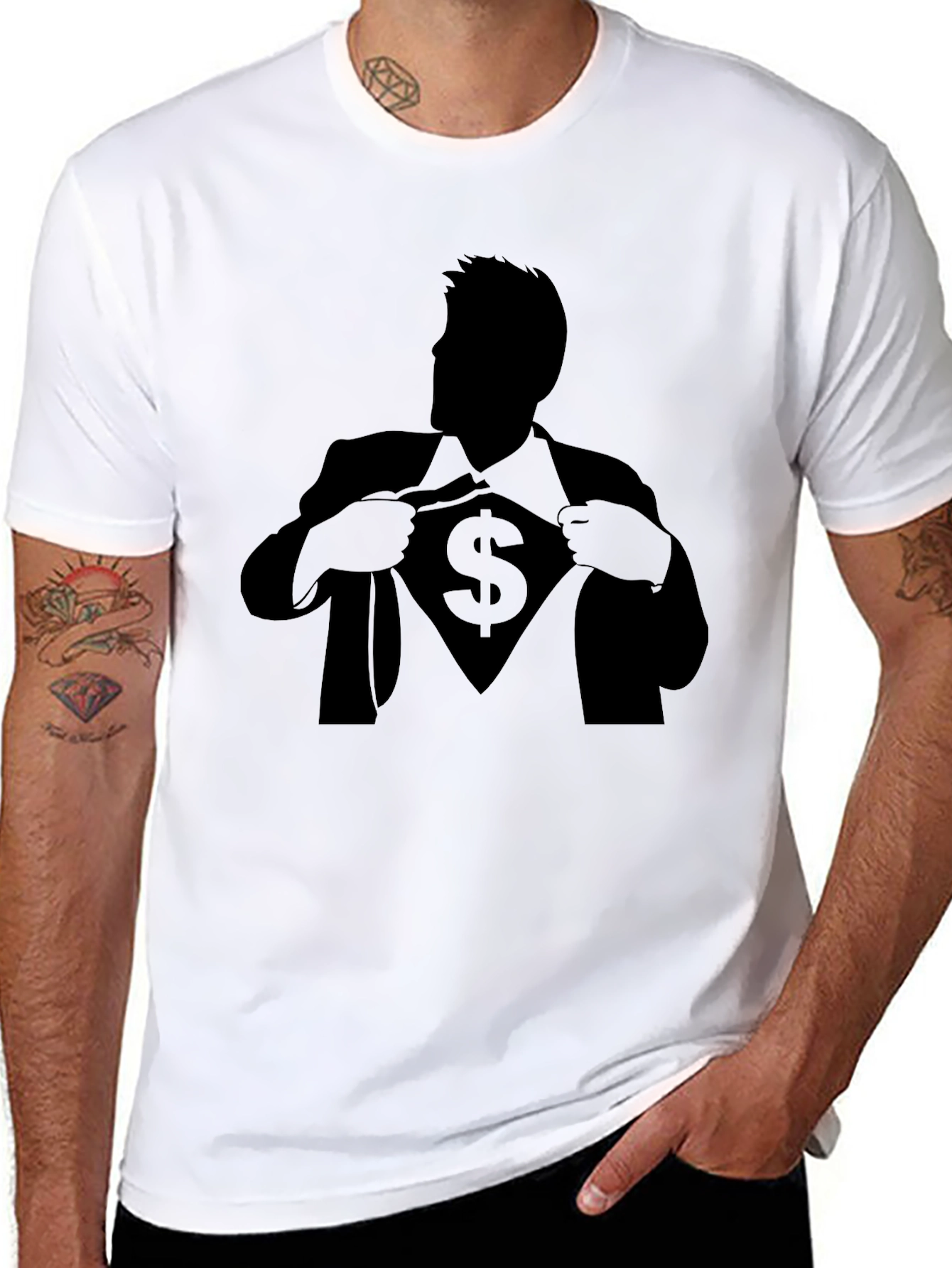 Super Money Man Black T-Shirt