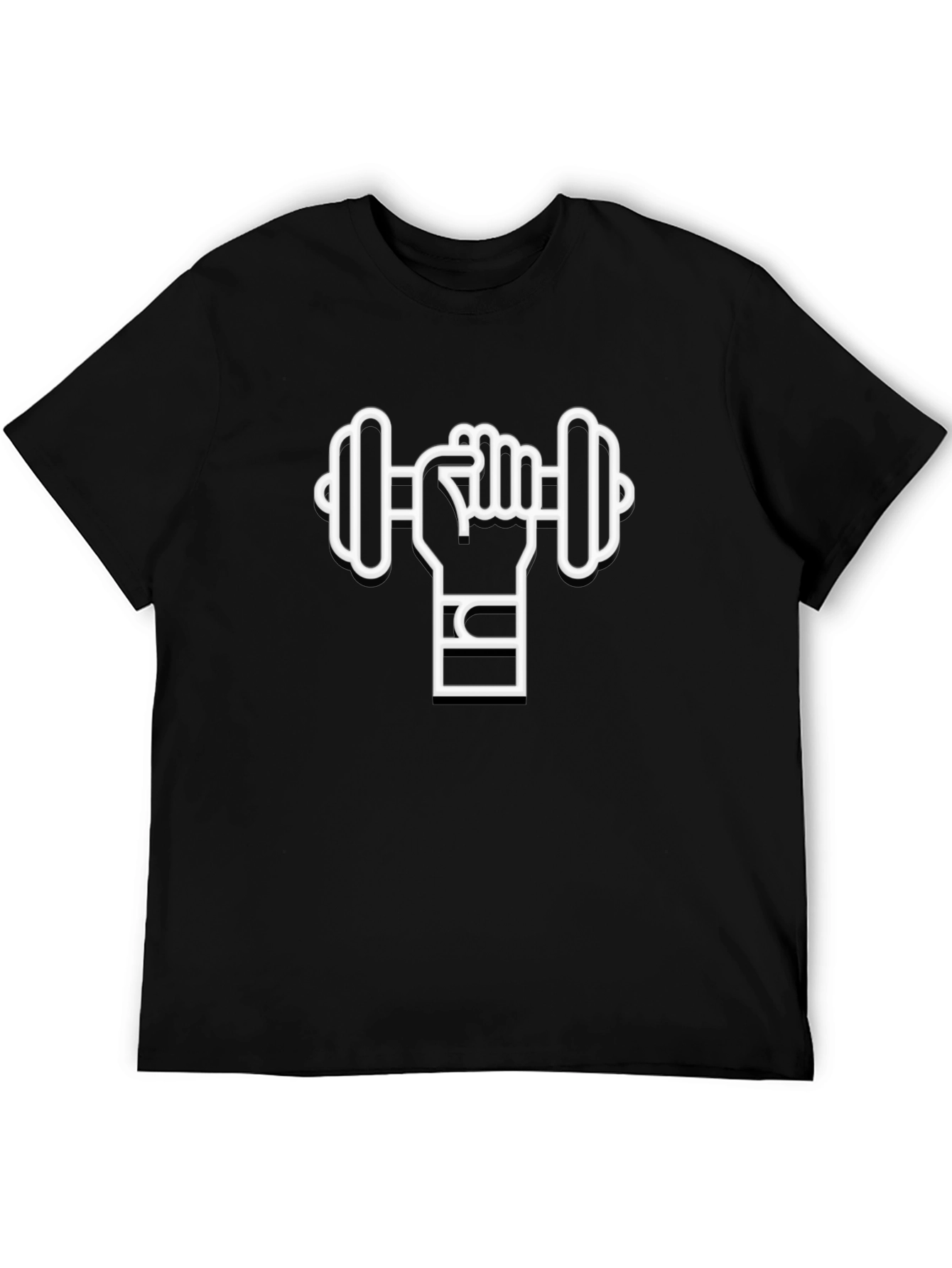 Workout Graphic Tee - Dumbbell Hand Design