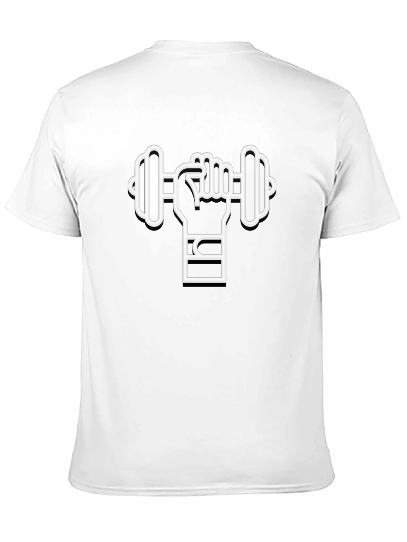 Workout Graphic Tee - Dumbbell Hand Design