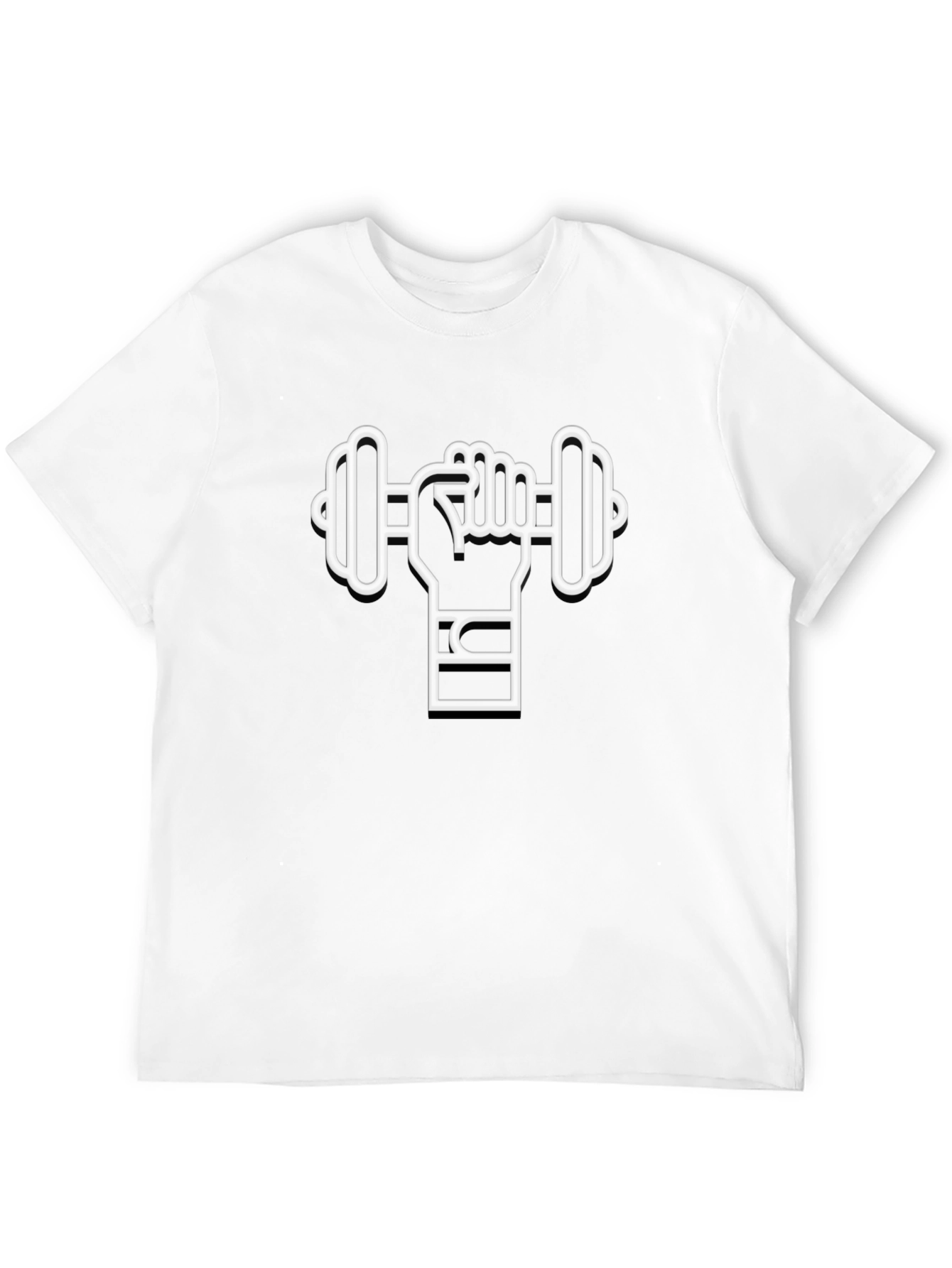 Workout Graphic Tee - Dumbbell Hand Design