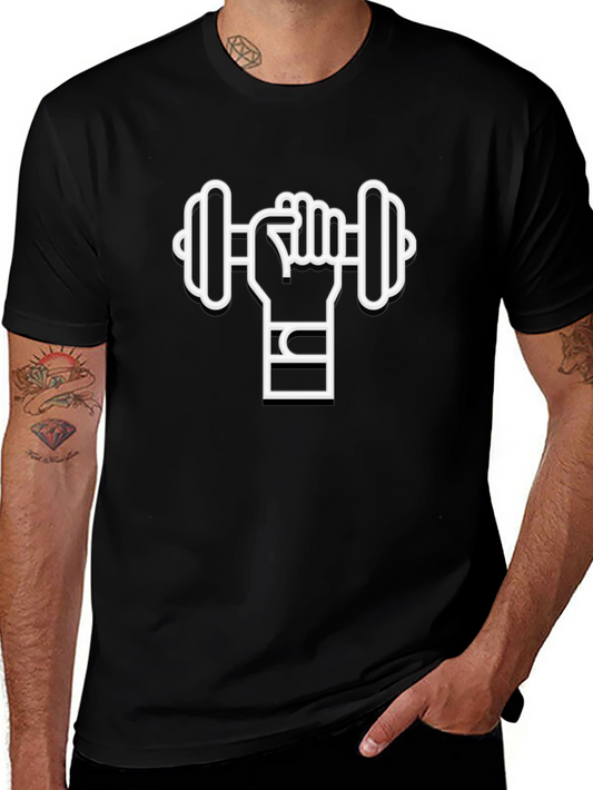 Workout Graphic Tee - Dumbbell Hand Design