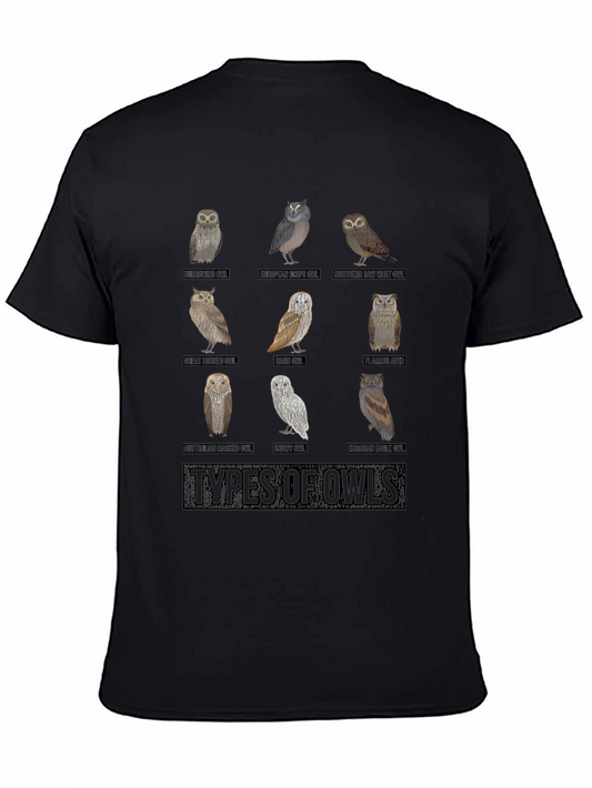 Types of Owls Graphic T-Shirt