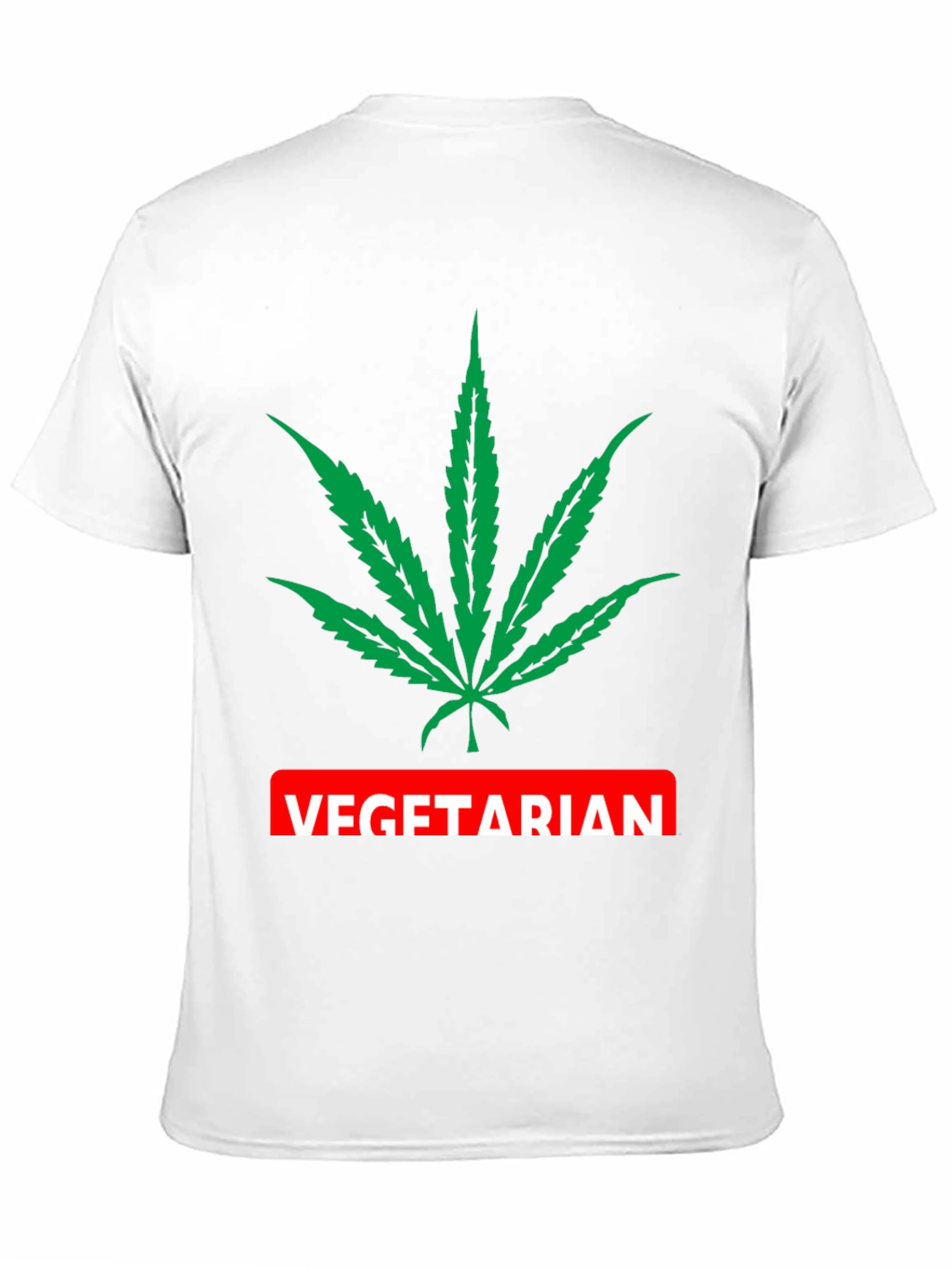 Vegetarian T-Shirt with Marijuana Leaf