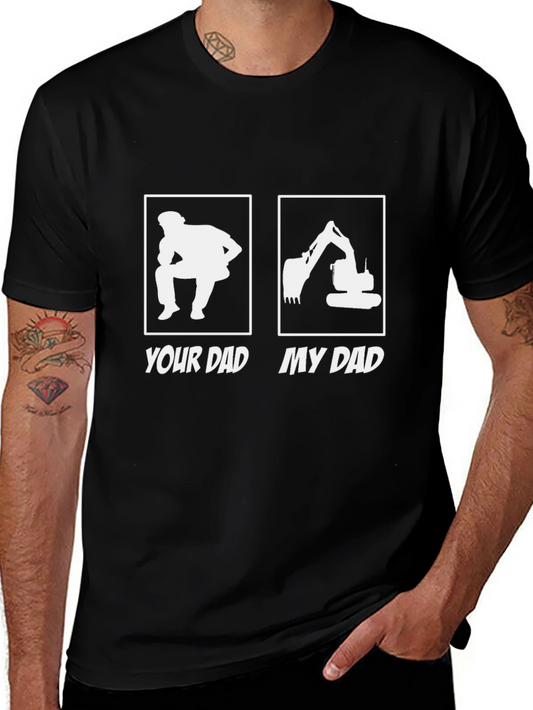 Your Dad vs. My Dad Black Graphic Tee