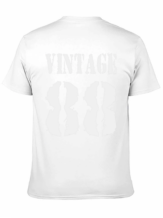 Vintage 88 Graphic Tee - Classic Black Cotton T-Shirt