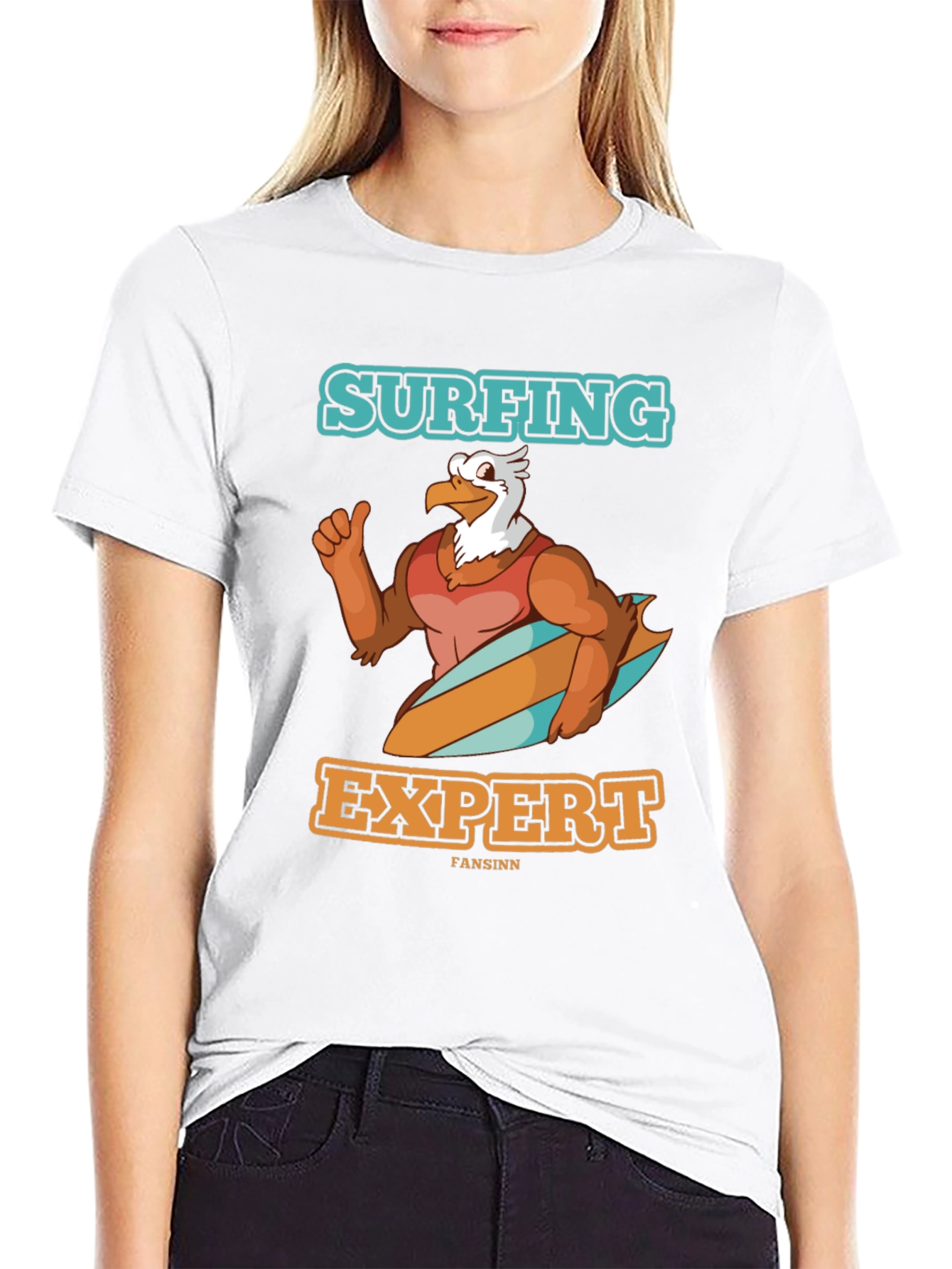Surfing Expert Eagle Black T-Shirt