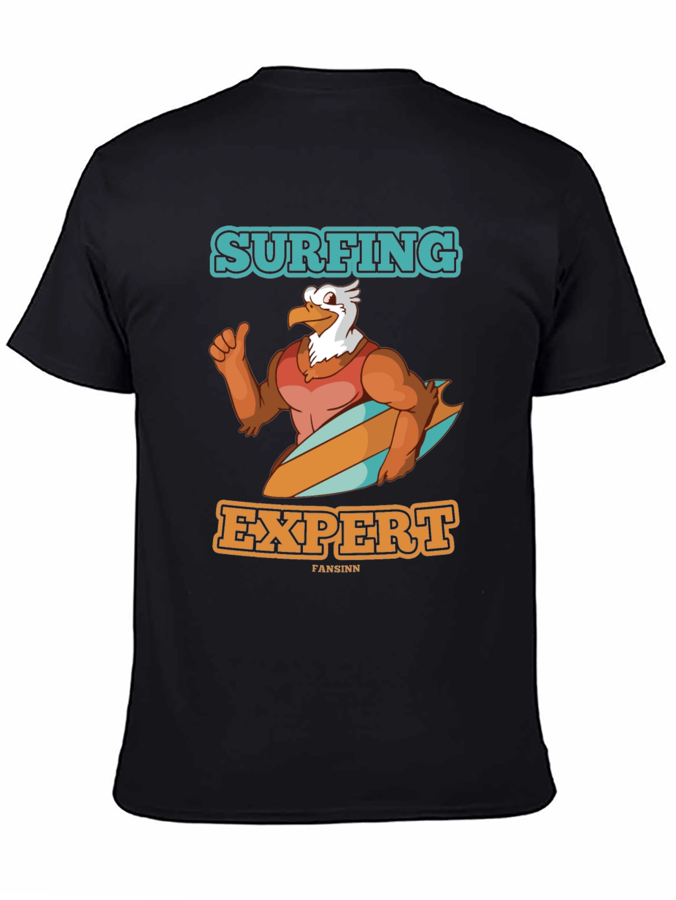 Surfing Expert Eagle Black T-Shirt