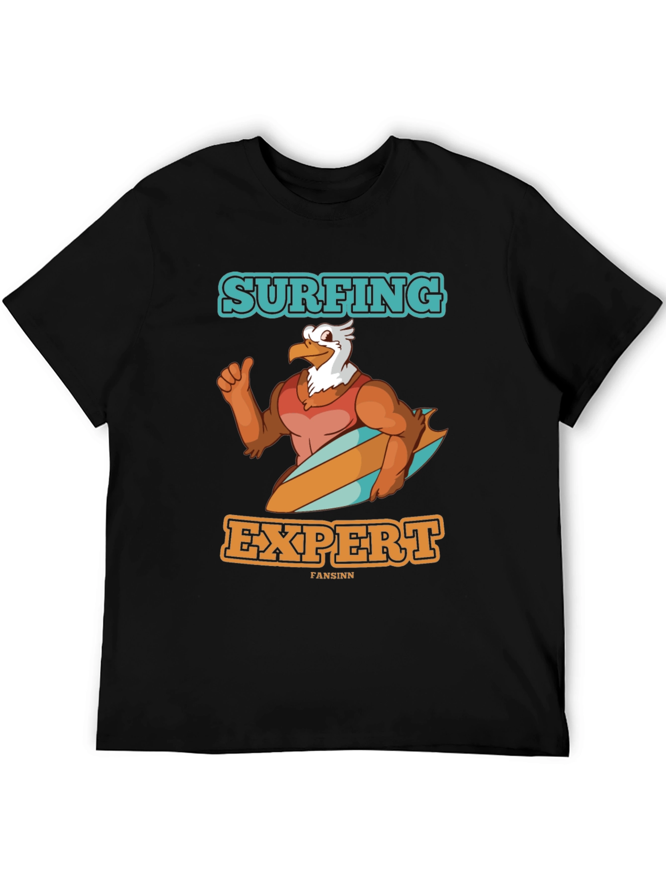 Surfing Expert Eagle Black T-Shirt