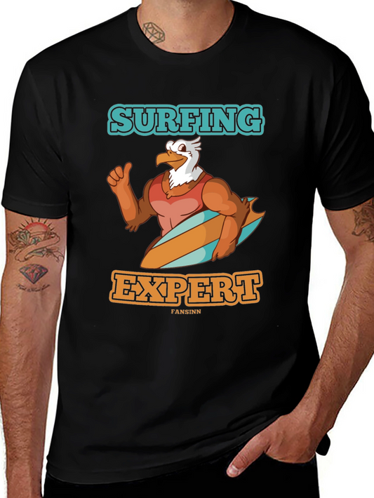 Surfing Expert Eagle Black T-Shirt