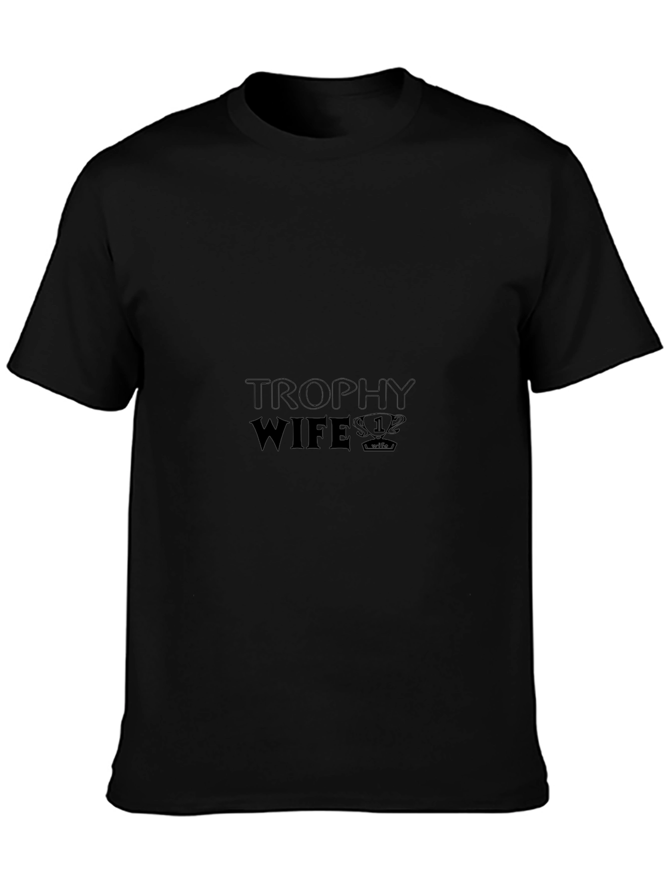Trophy Wife Graphic Tee - Stylish Black T-Shirt