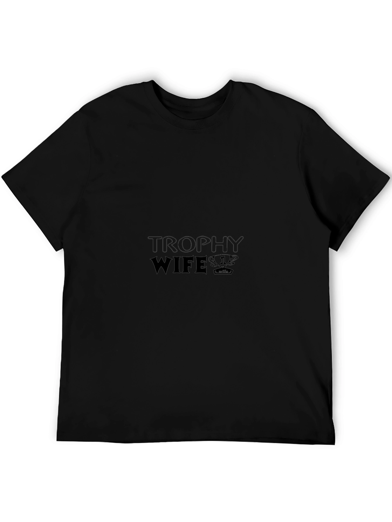 Trophy Wife Graphic Tee - Stylish Black T-Shirt