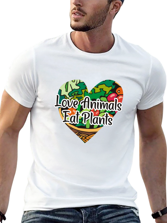 Vegan Love Animals Eat Plants Graphic Tee