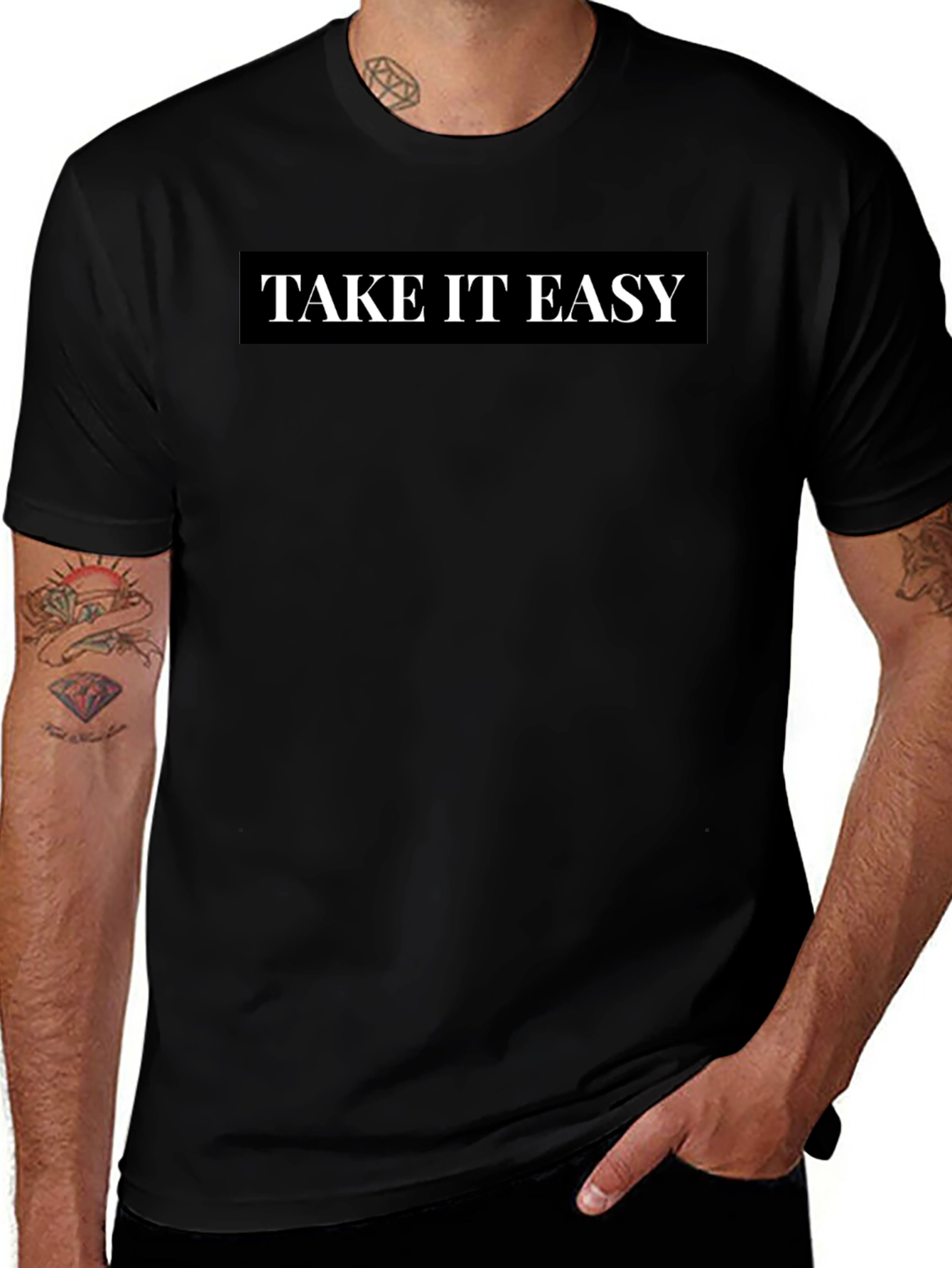Take it Easy Black Graphic Tee