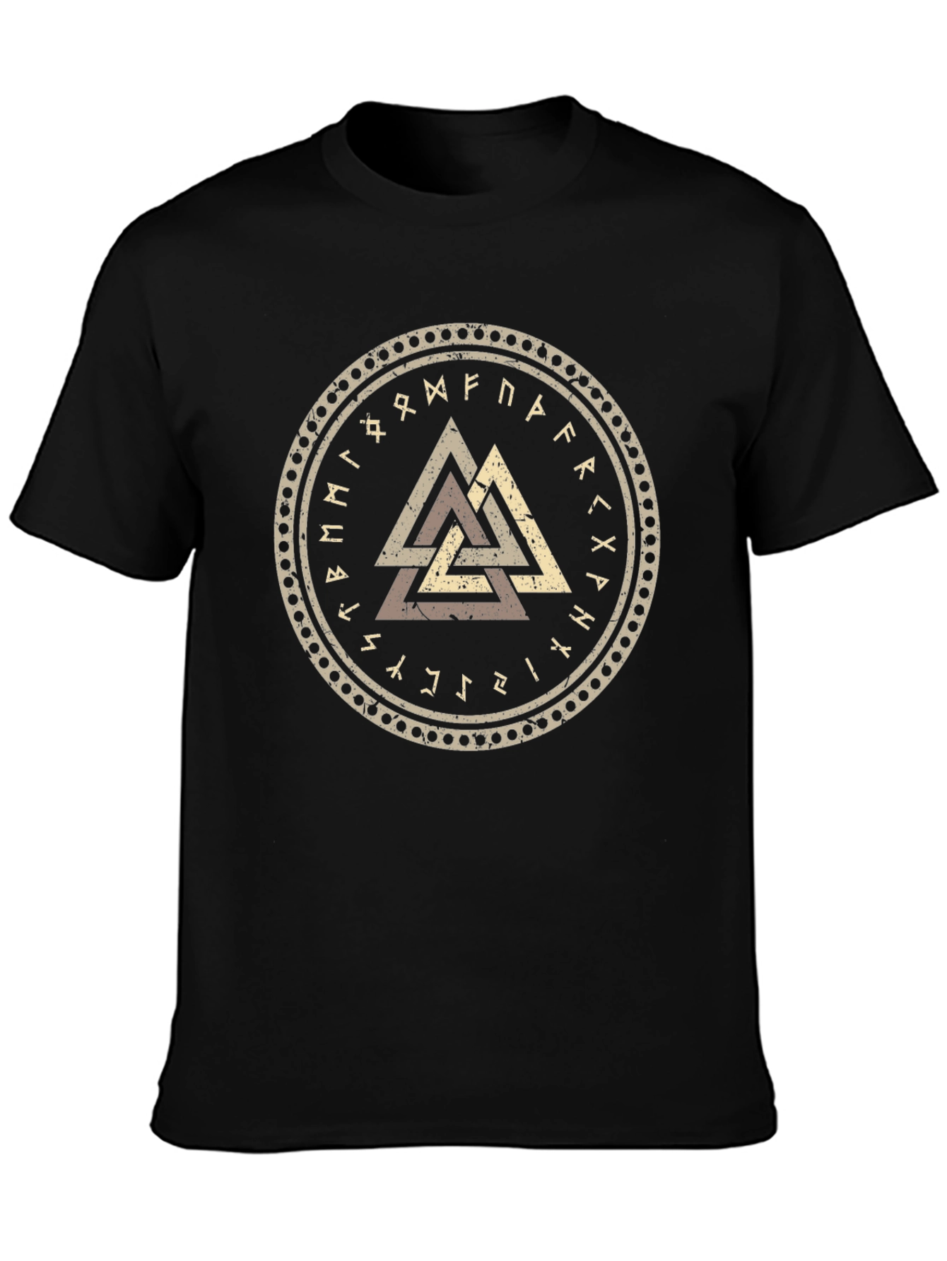 Viking Valhalla Symbol Black T-Shirt