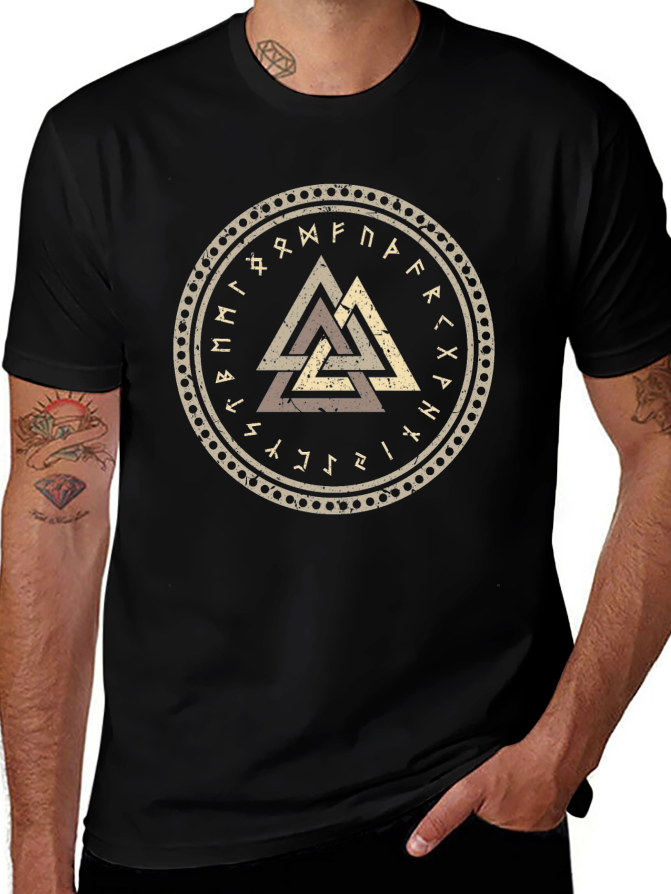 Viking Valhalla Symbol Black T-Shirt