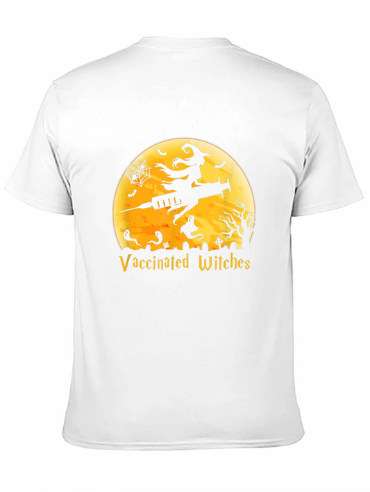 Vaccinated Witches Graphic Tee - Halloween Funny T-Shirt