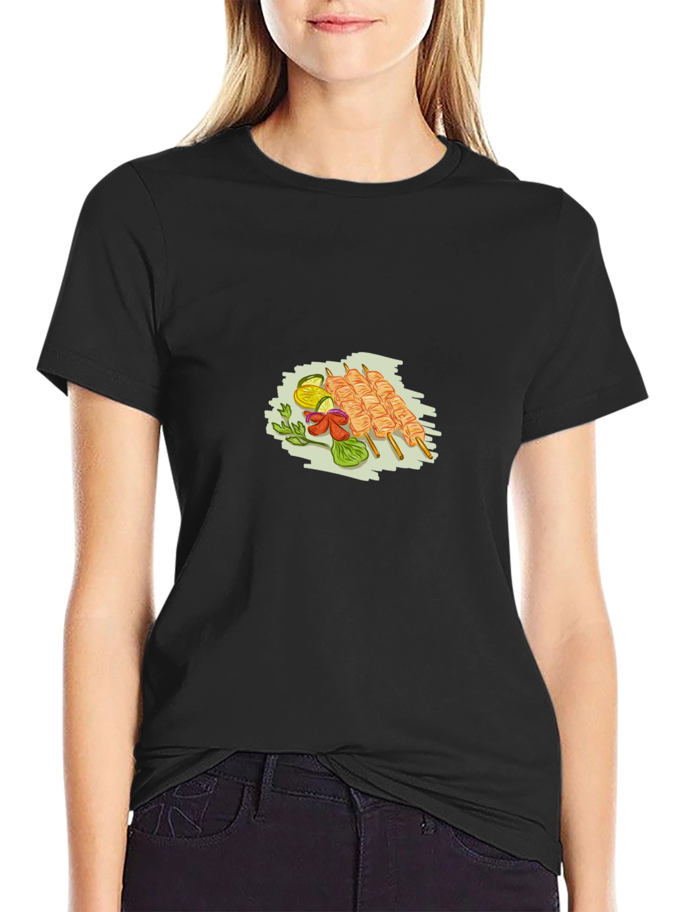 Unique Foodie T-Shirt: Skewers Design