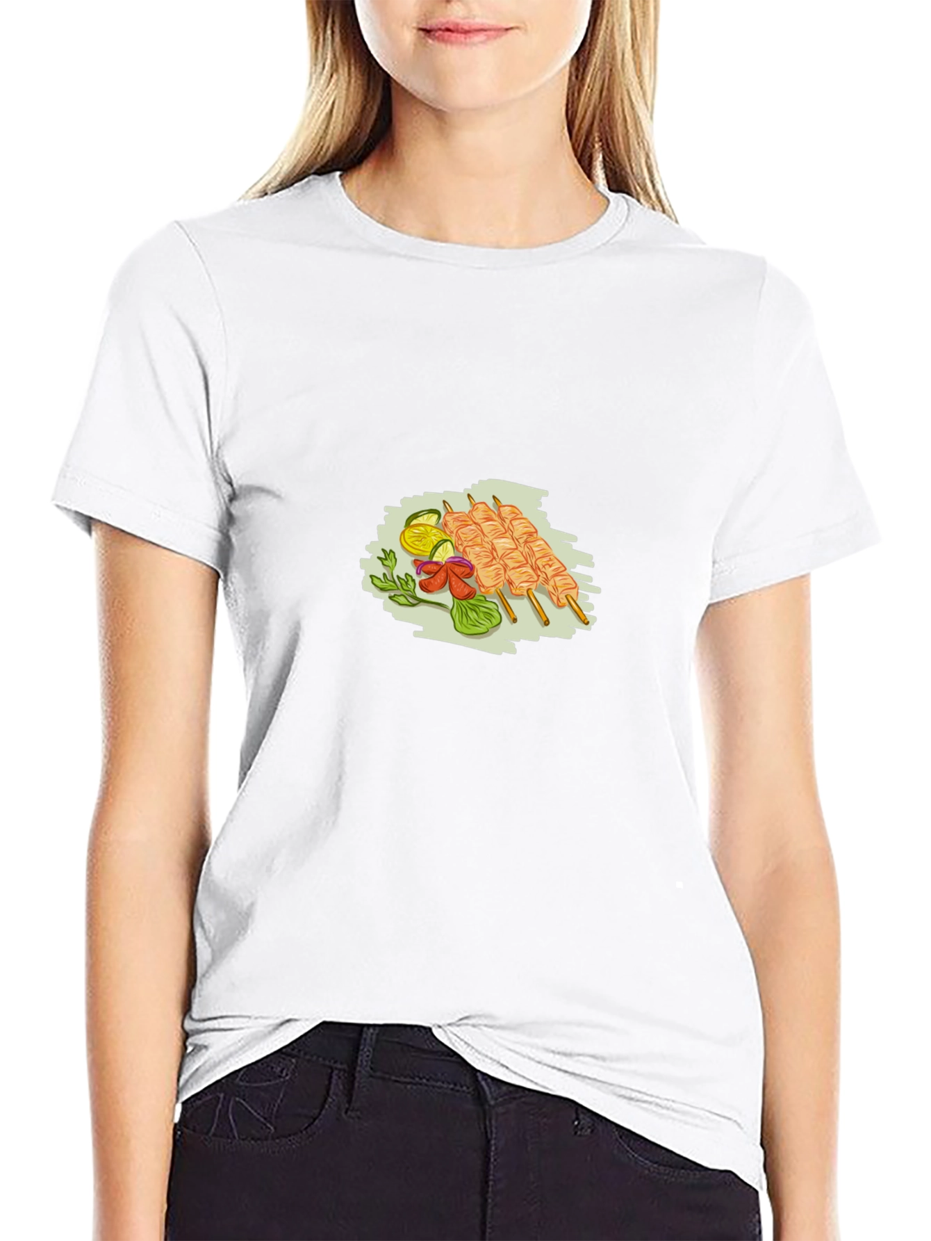 Unique Foodie T-Shirt: Skewers Design