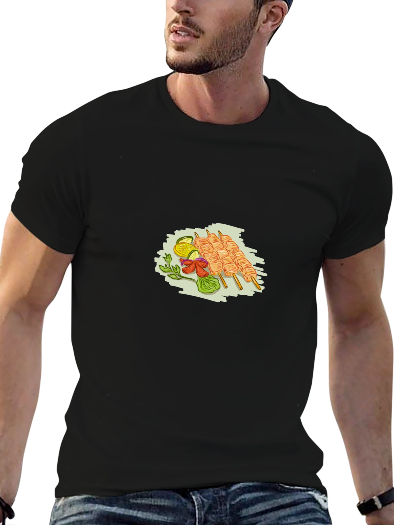 Unique Foodie T-Shirt: Skewers Design