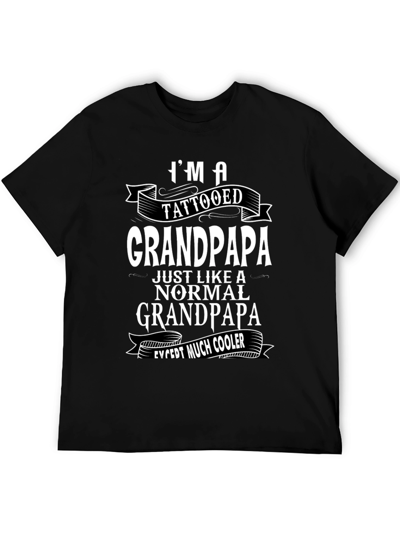 Tattooed Grandpapa Black T-Shirt