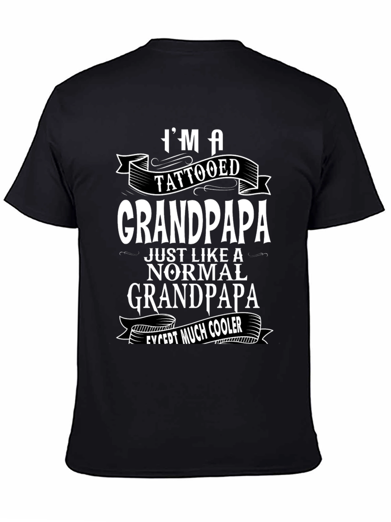Tattooed Grandpapa Black T-Shirt