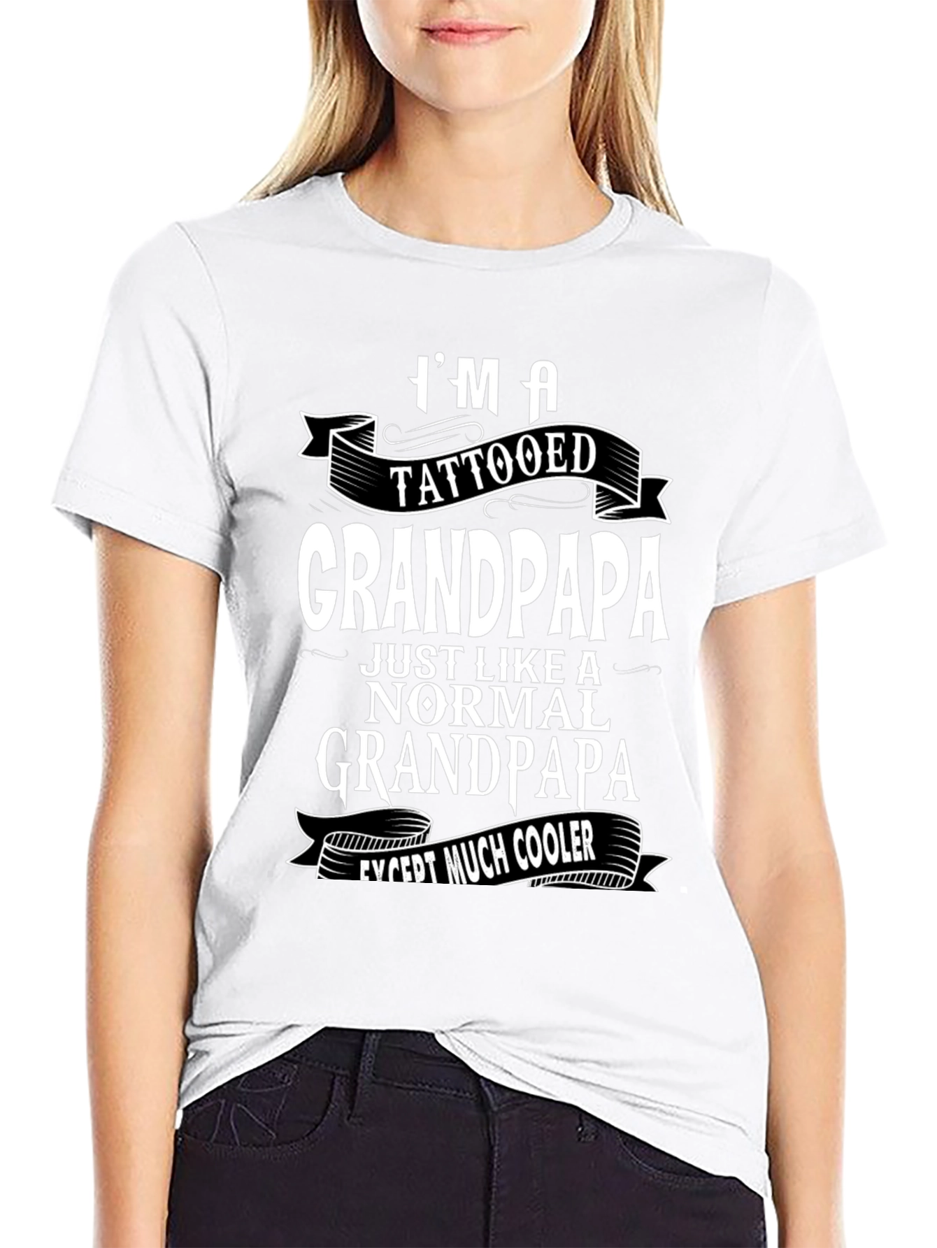 Tattooed Grandpapa Black T-Shirt