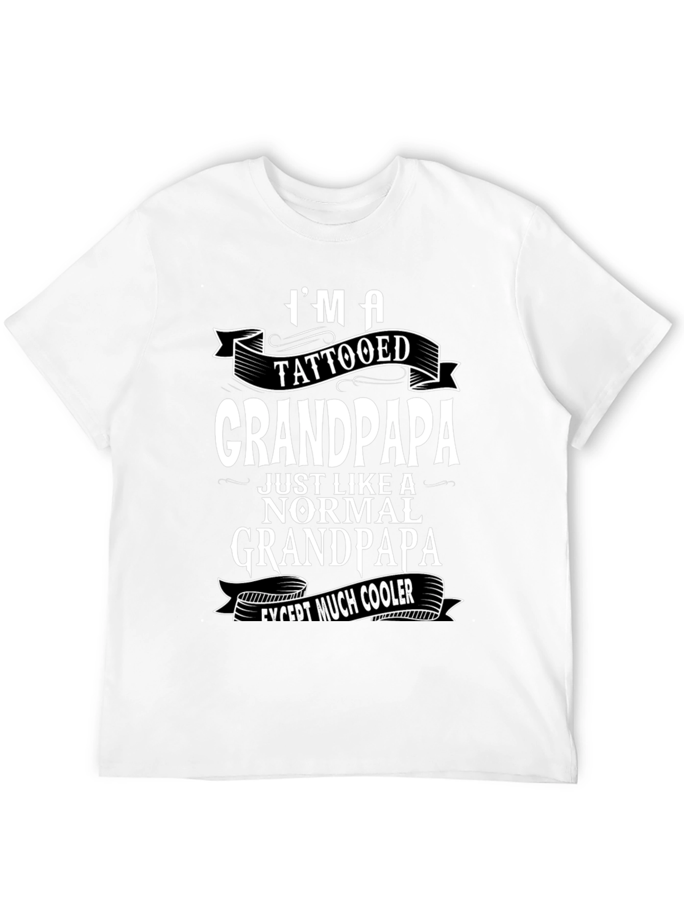 Tattooed Grandpapa Black T-Shirt