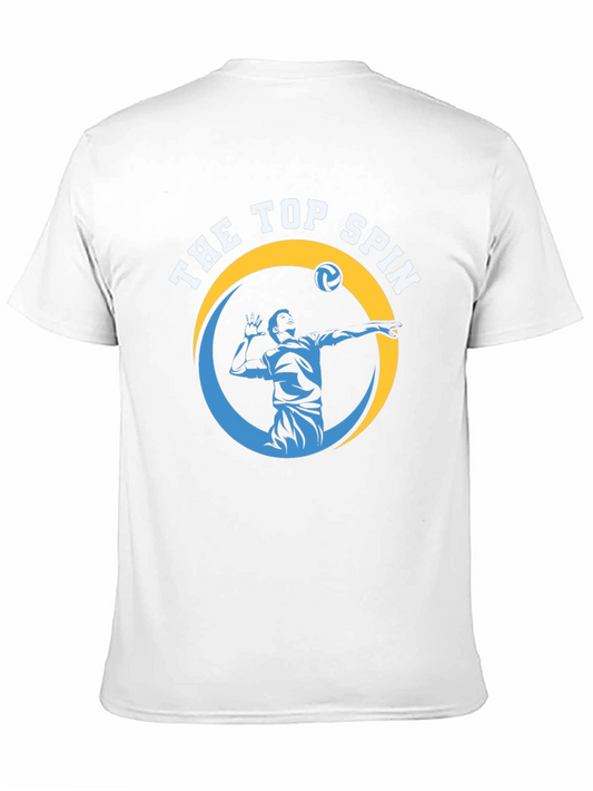 The Top Spin Volleyball Graphic Tee - Black