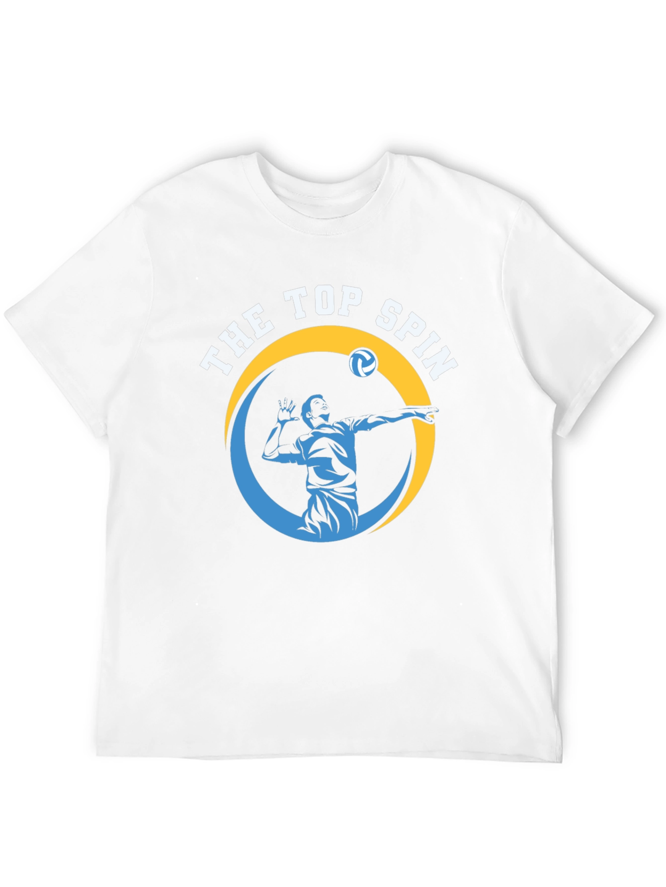 The Top Spin Volleyball Graphic Tee - Black