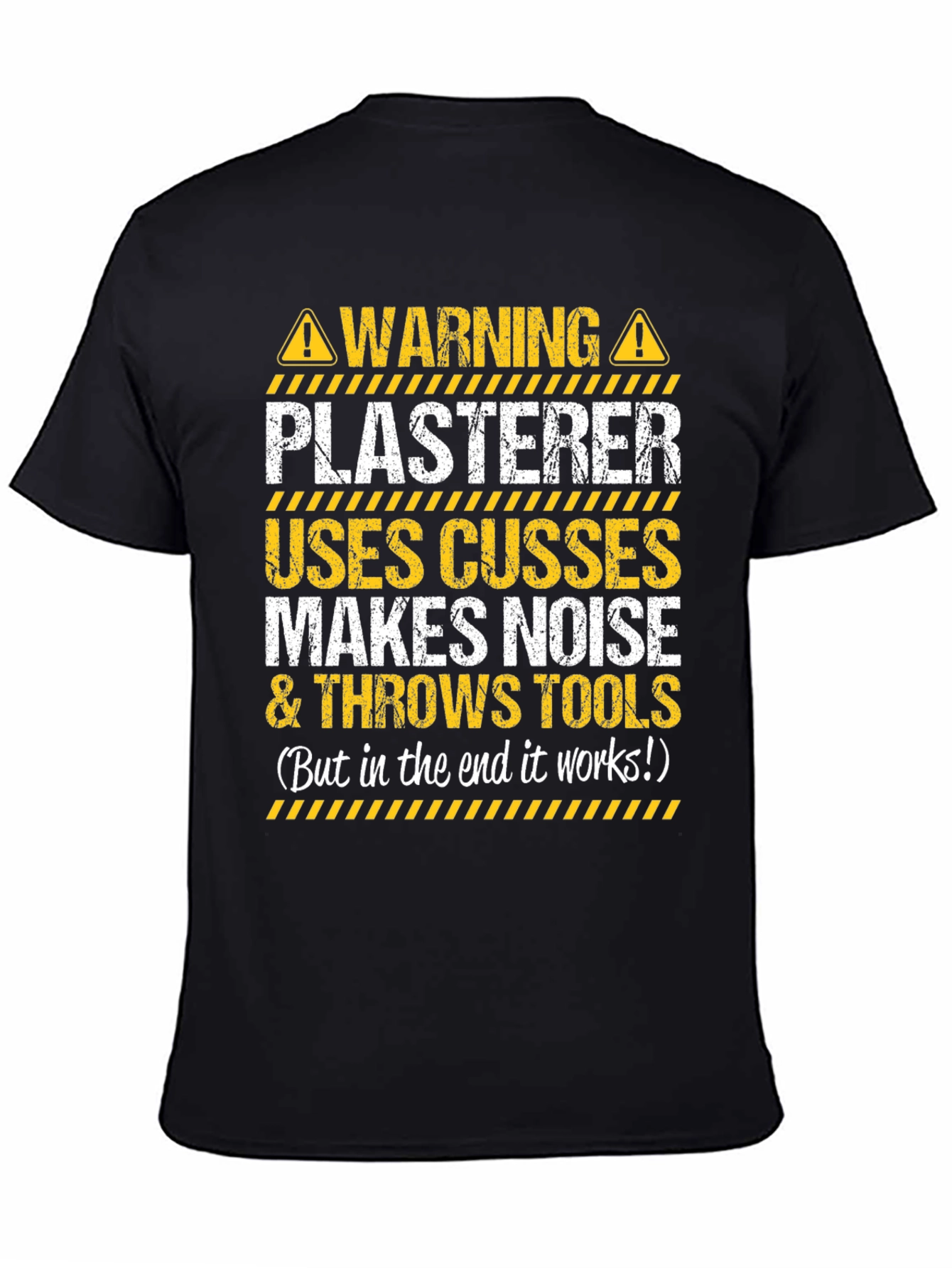 Warning Plasterer T-Shirt - Funny Construction Worker Tee