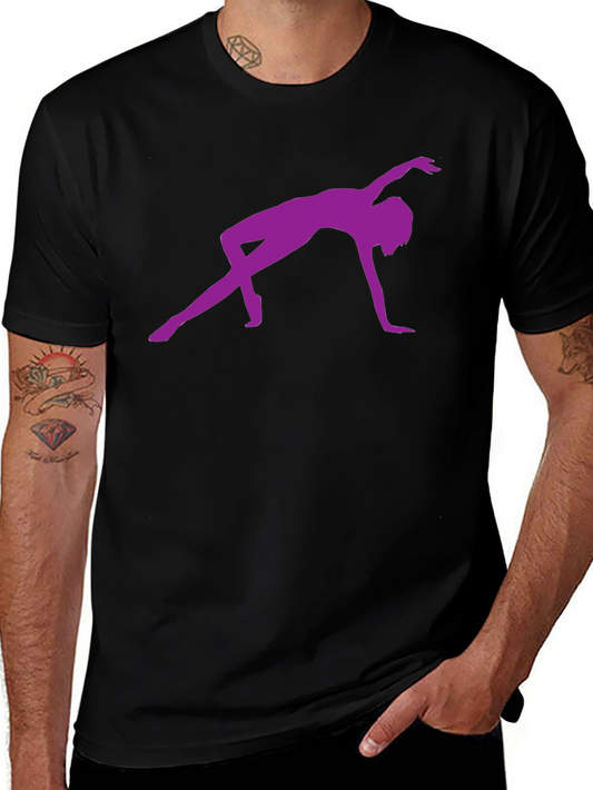 Yoga Pose Graphic Tee - Black Unisex T-Shirt
