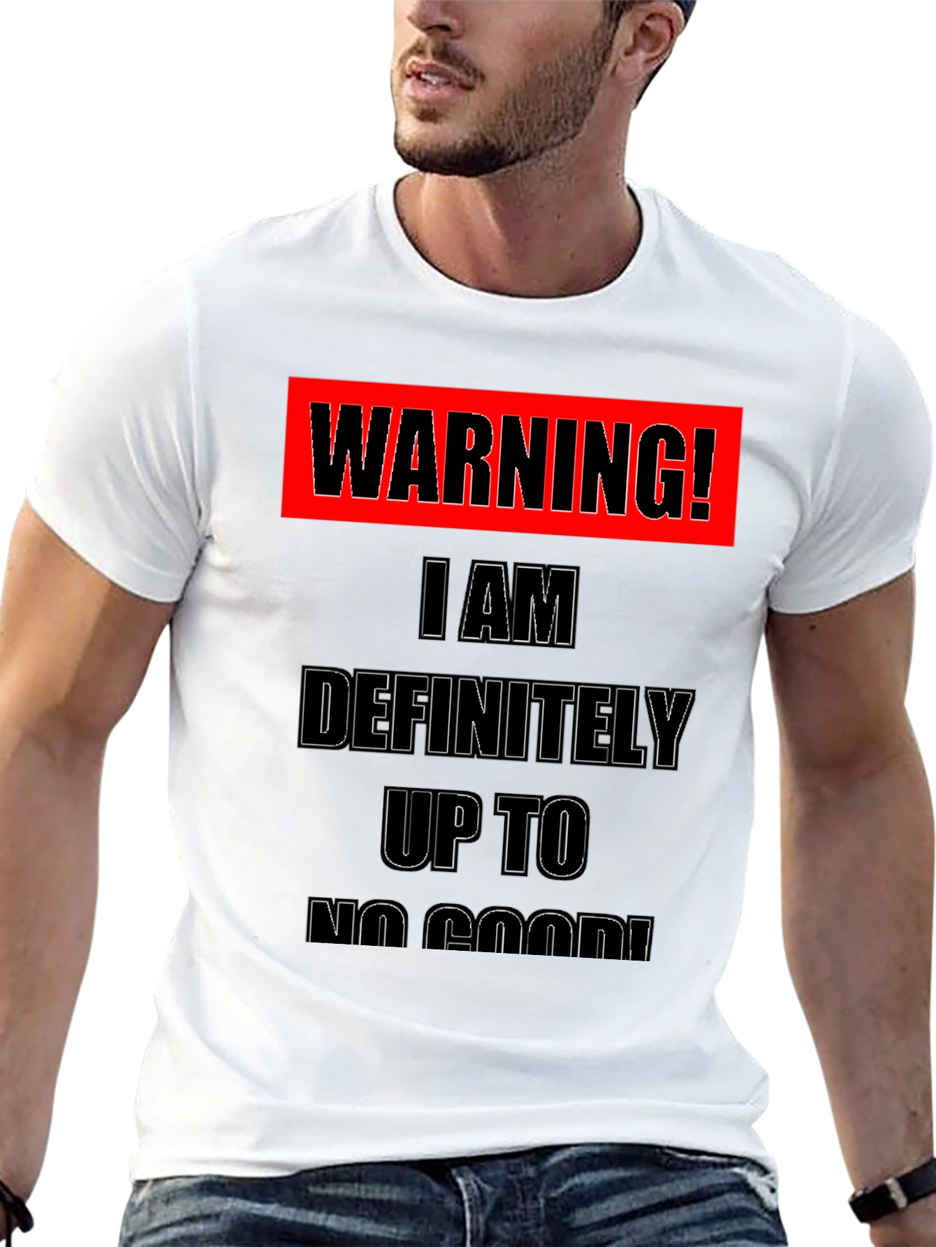Warning! Up to No Good Black T-Shirt