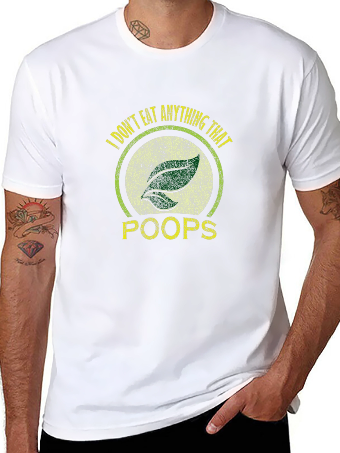 Vegan T-Shirt - I Dont Eat Anything That Poops