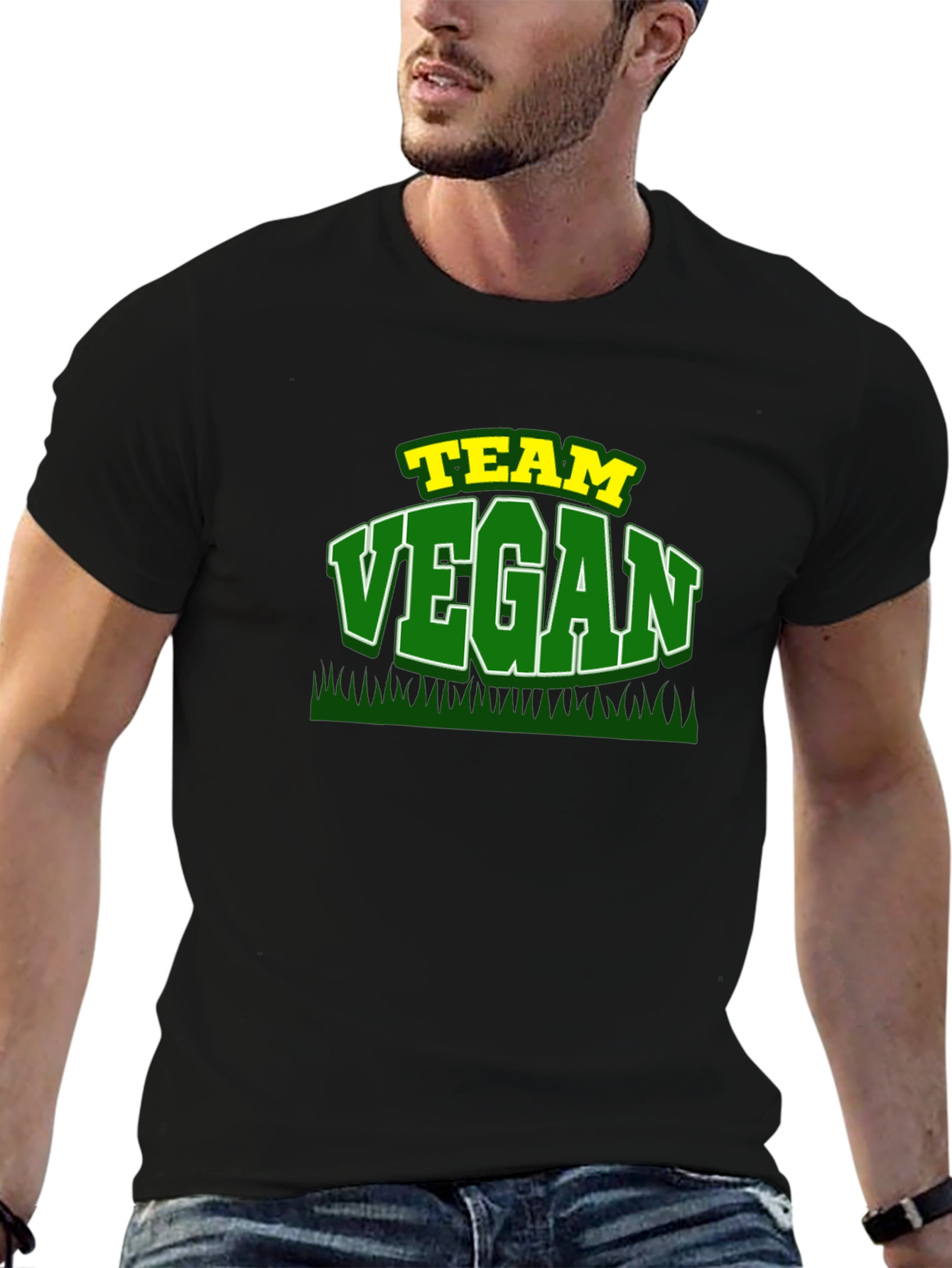 Team Vegan Graphic T-Shirt - Black