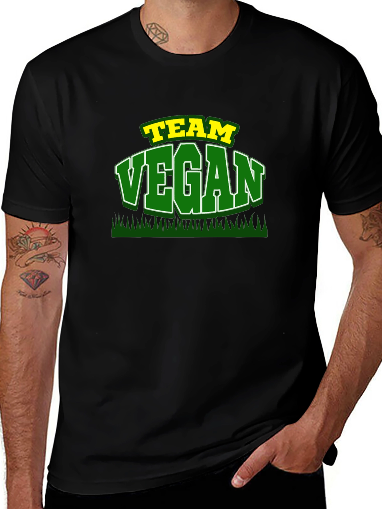 Team Vegan Graphic T-Shirt - Black