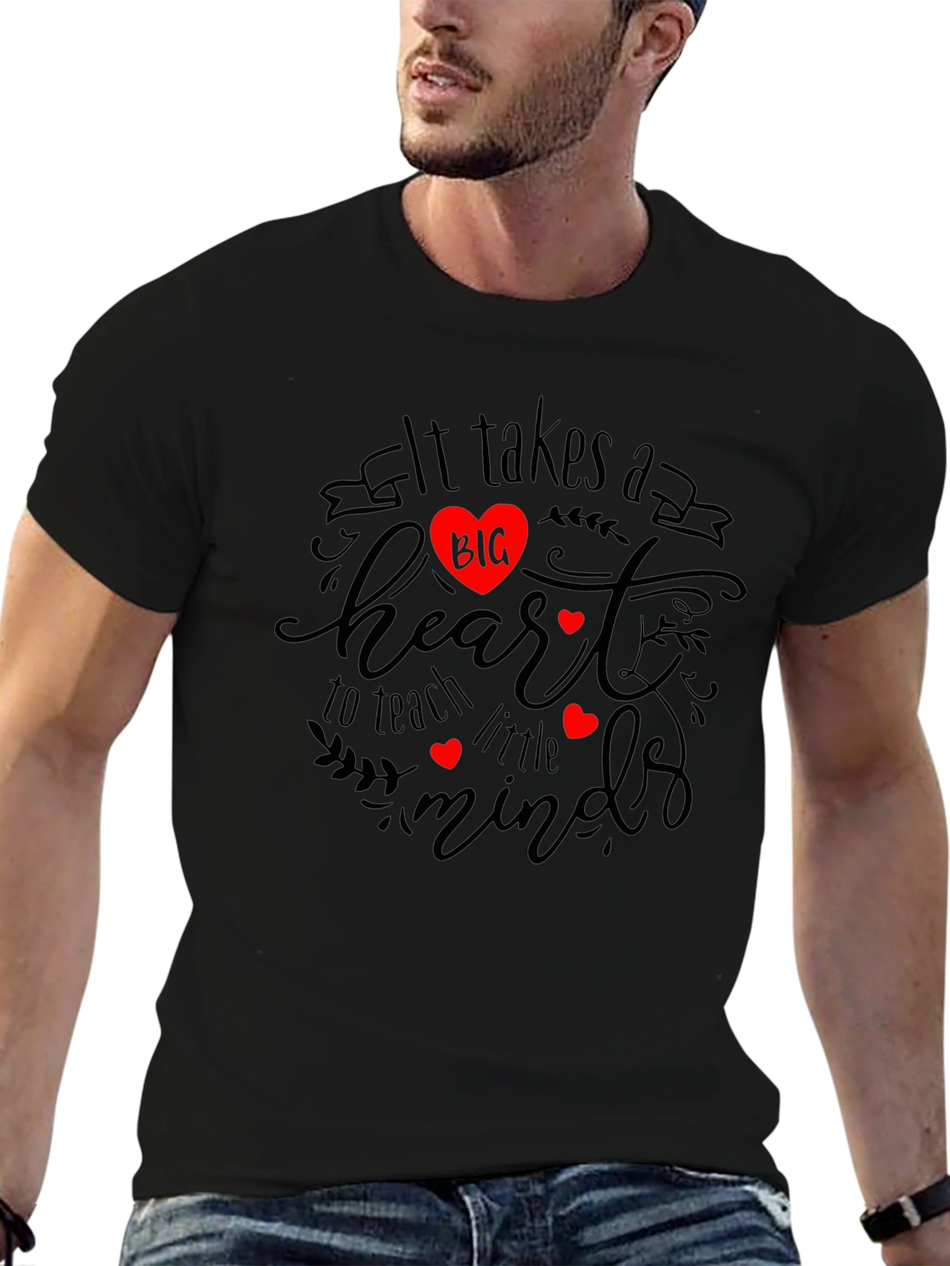 Teacher Heart T-Shirt - It Takes a Big Heart